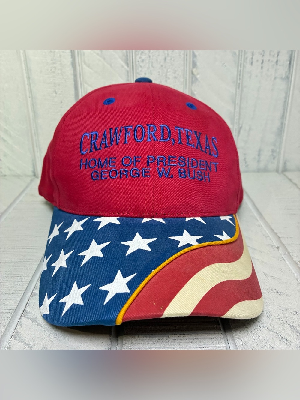 Patriotic Hat Crawford, Texas Home Of President George W. Bush Unisex OSFM